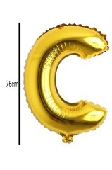 Harf Folyo Balon Altın 76cm C