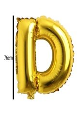 Harf Folyo Balon Altın 76cm D