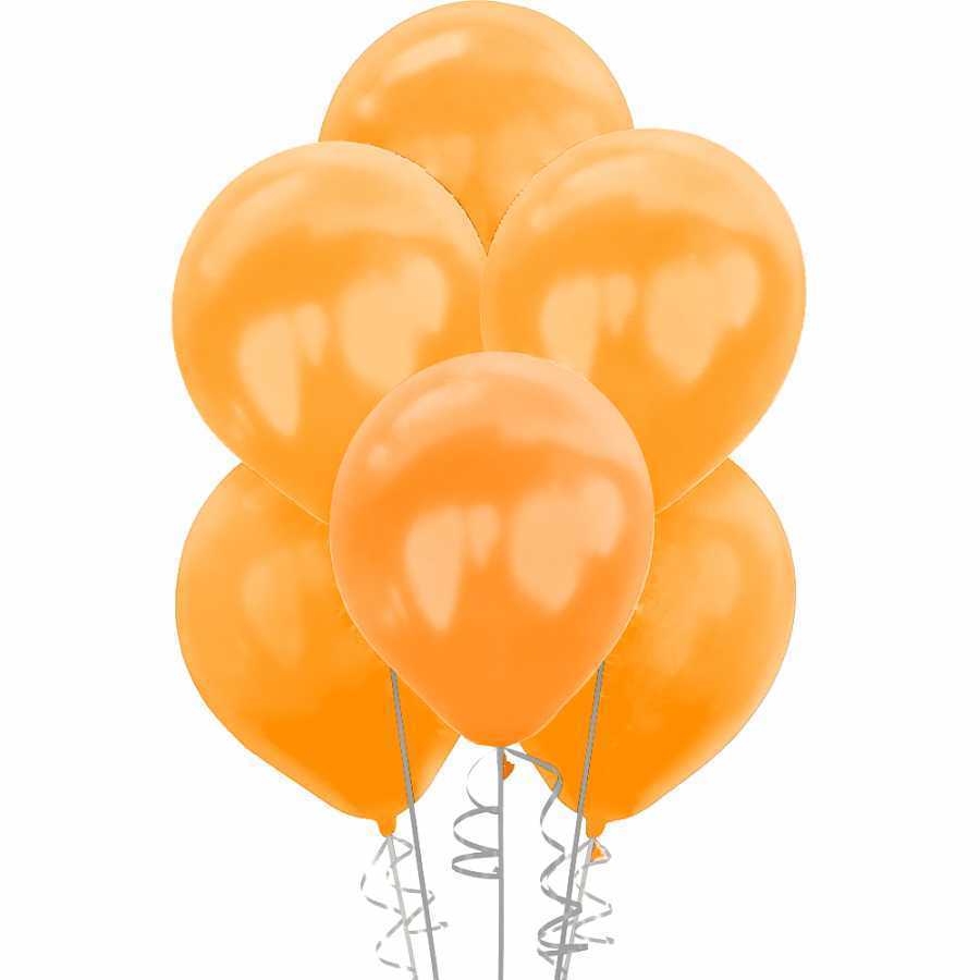 Metalik Balon 30cm (100 adet) Turuncu