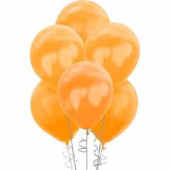 Metalik Balon 30cm (100 adet) Turuncu