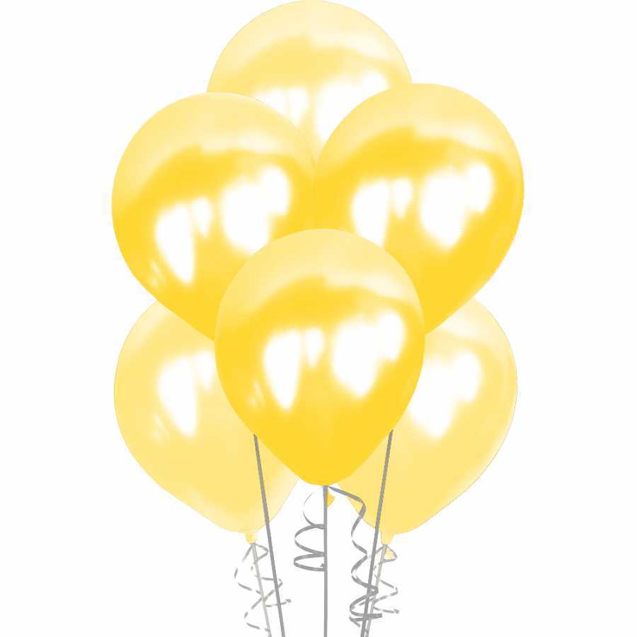 Metalik Balon 30cm (100 adet) Sarı