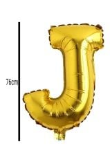 Harf Folyo Balon Altın 76cm J