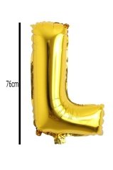 Harf Folyo Balon Altın 76cm L