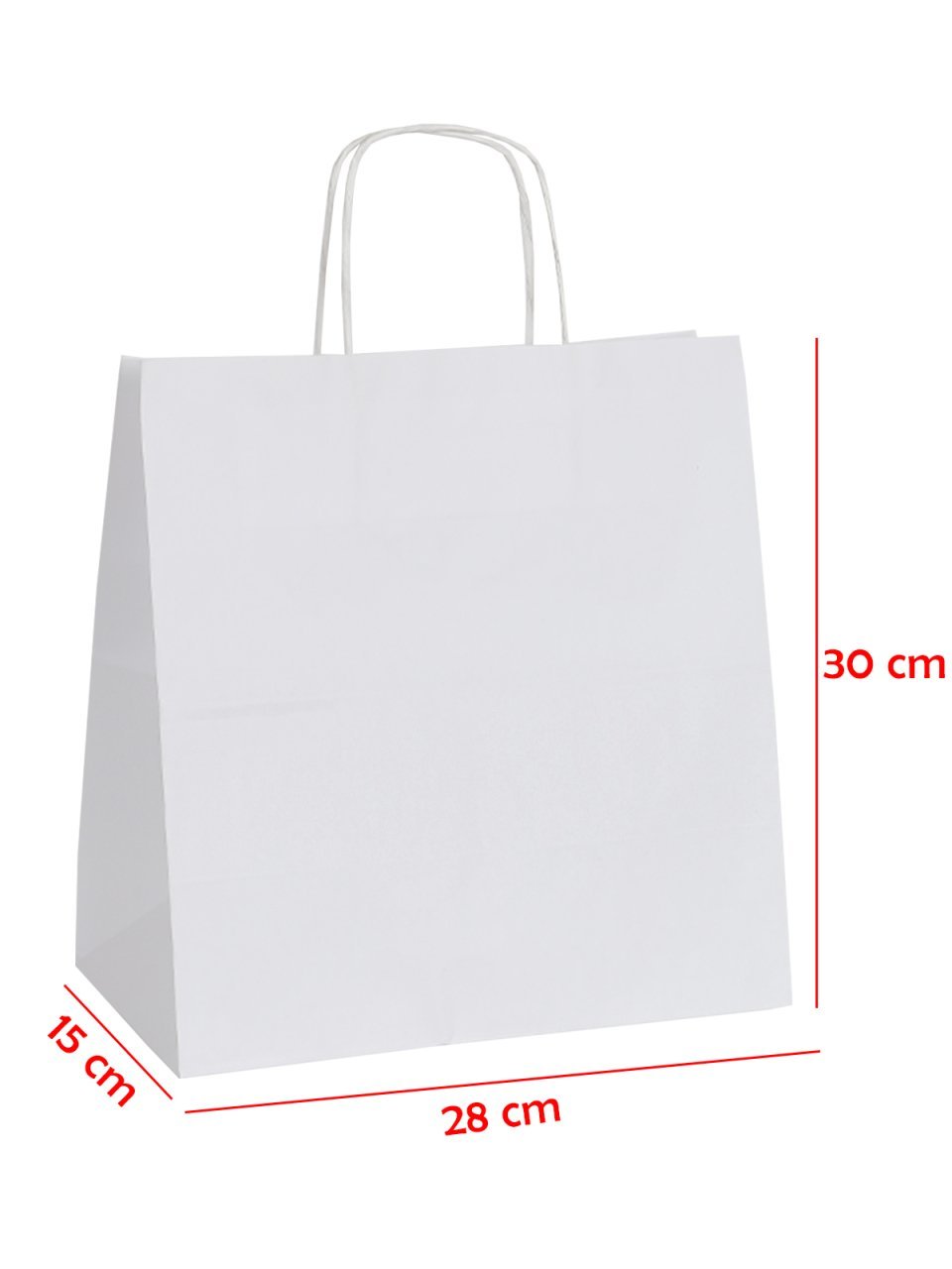 28 x 15 x 30 Büküm Saplı Kağıt Çanta (25 adet)