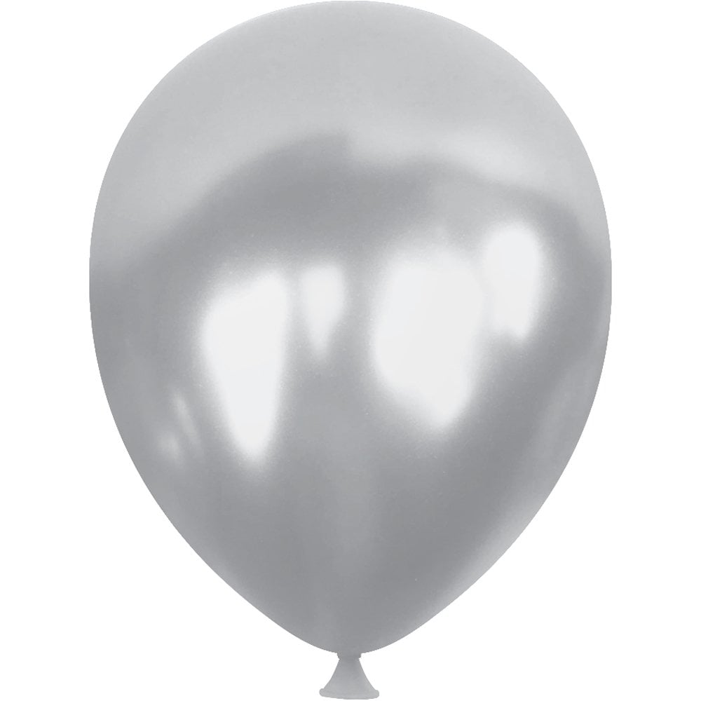 Metalik Balon 30cm (10 adet) Gümüş