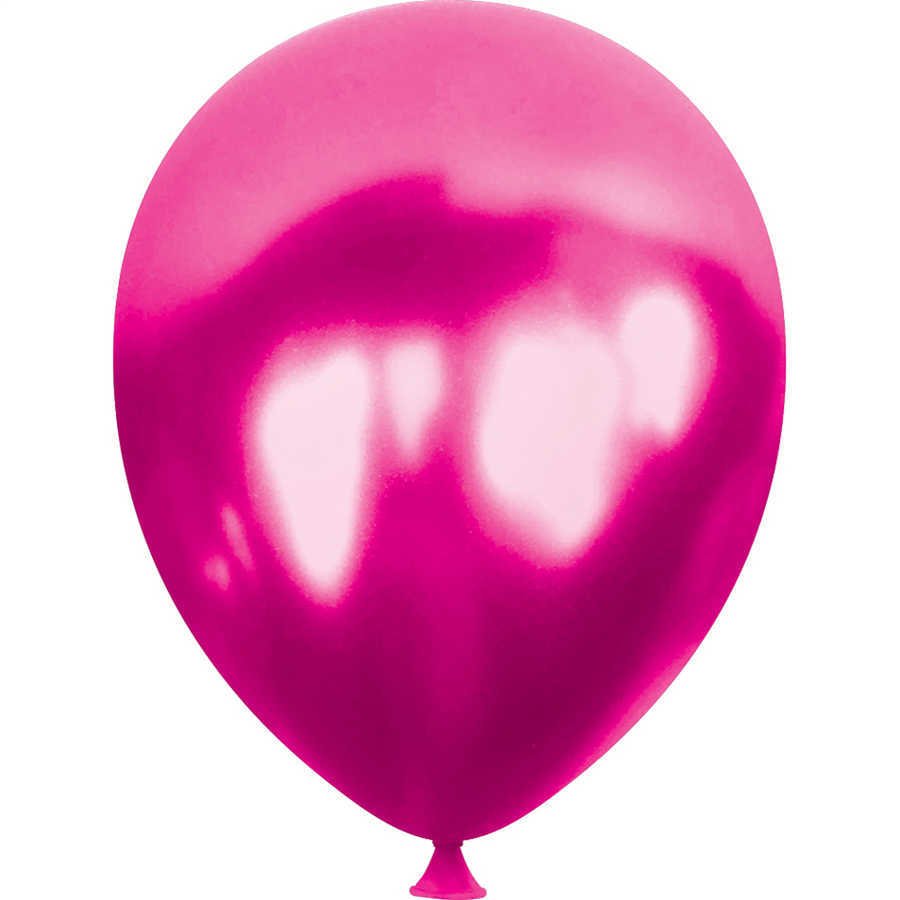 Metalik Balon 30cm (10 adet) Fuşya