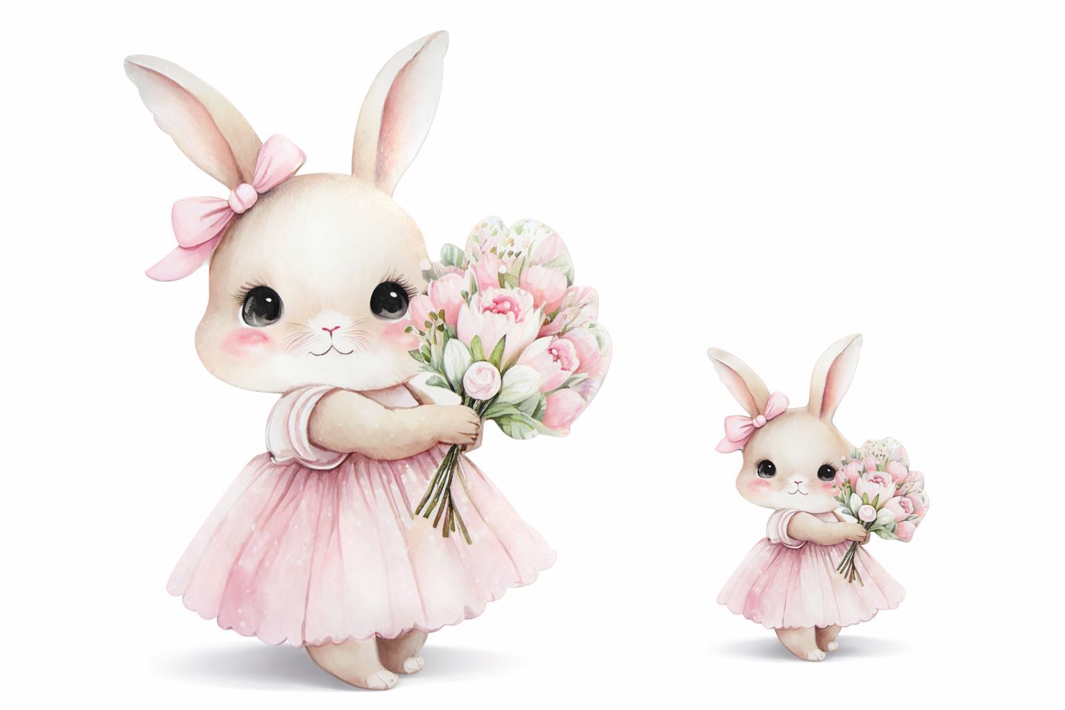 Kart 50 adet Çift Tavşan