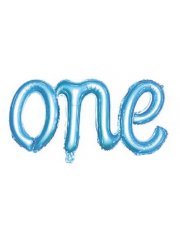 One' Yazılı Balon 100cm - Mavi