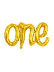 One' Yazılı Balon 100cm - Altın