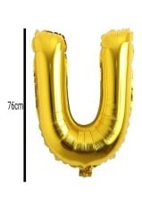 Harf Folyo Balon Altın 76cm U