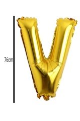 Harf Folyo Balon Altın 76cm V
