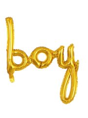 Boy' Yazılı Balon 70cm - Altın