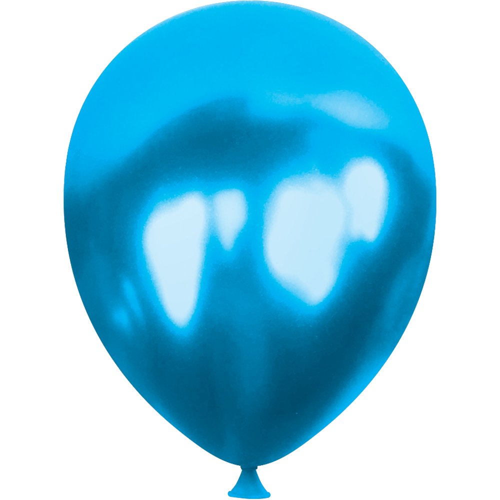 Metalik Balon 30cm (10 adet) Koyu Mavi