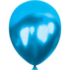 Metalik Balon 30cm (10 adet) Koyu Mavi