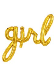 Girl' Yazılı Balon 75cm - Altın