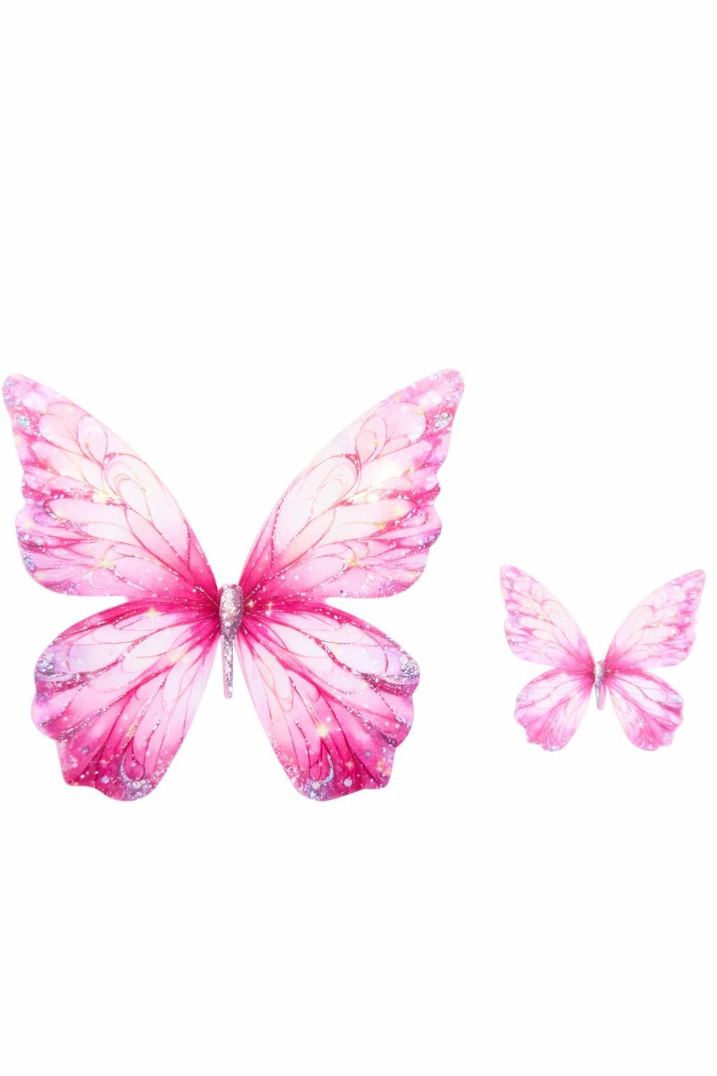 Kart 50 adet Çift Pembe Kelebek