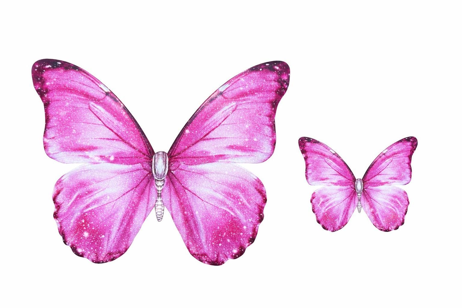 Kart 50 adet Çift Pembe Kelebek