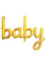 Baby' Yazılı Balon 90cm - Altın