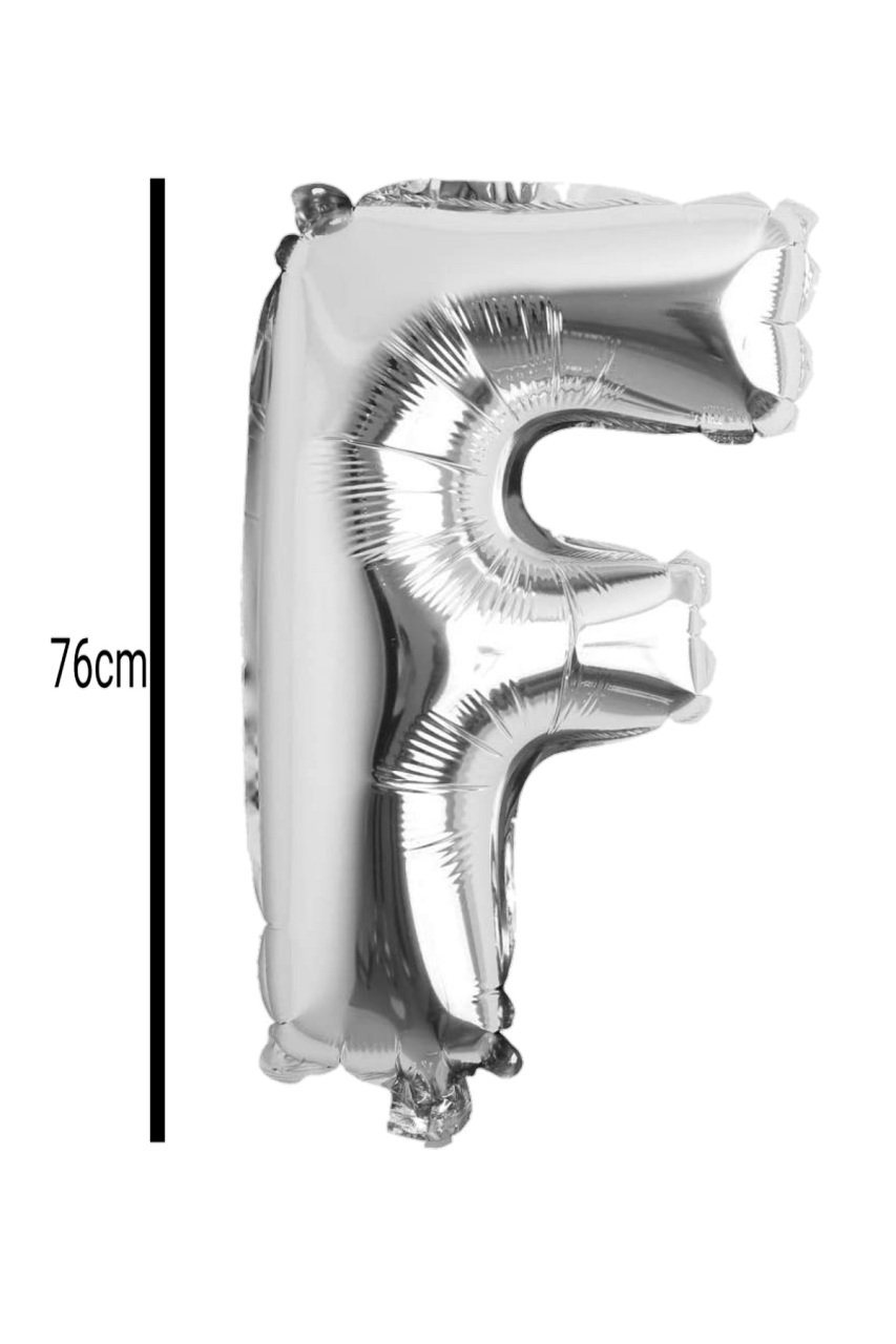 Harf Folyo Balon Gümüş 76cm F