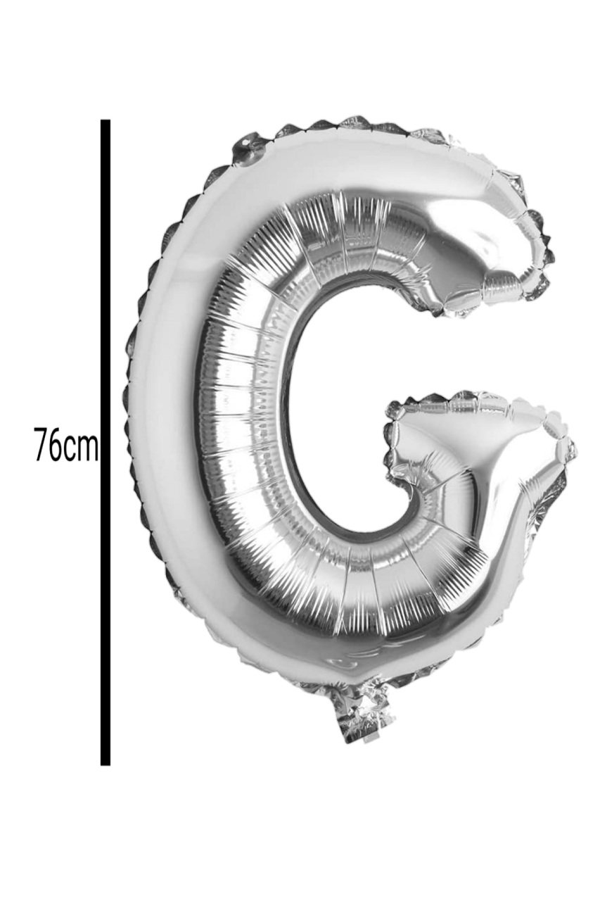 Harf Folyo Balon Gümüş 76cm G
