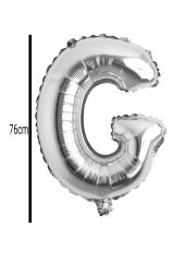 Harf Folyo Balon Gümüş 76cm G