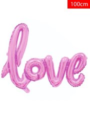Love' Yazılı Balon 100cm - Pembe