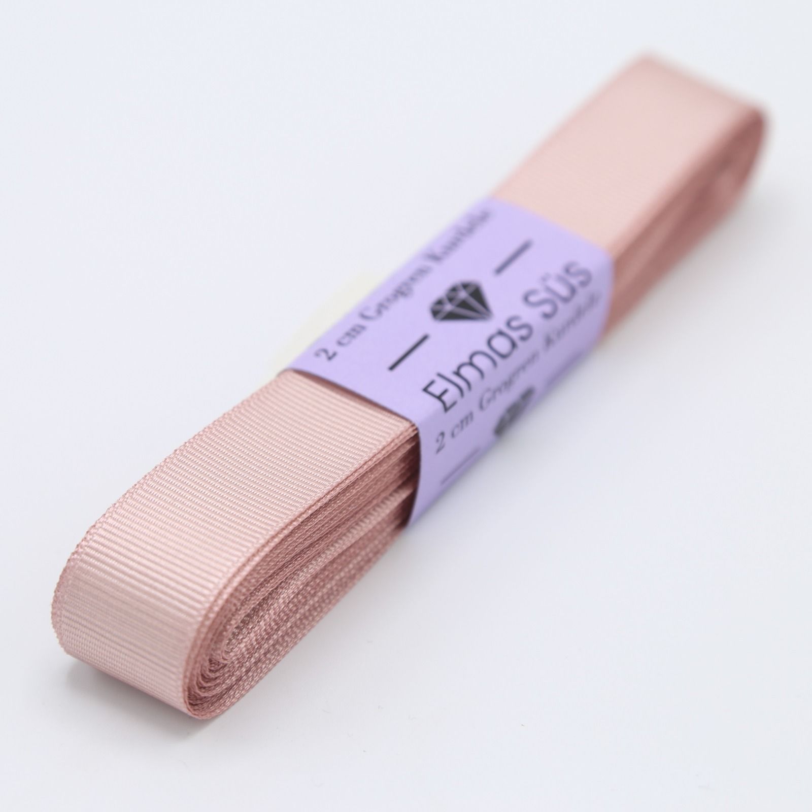 Grogren Kurdele 2cm Pudra