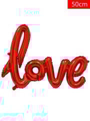 Love' Yazılı Balon 50cm - Kırmızı