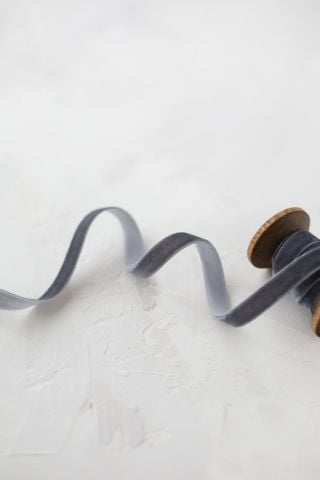 1cm Kadife Kurdele - 5m Füme