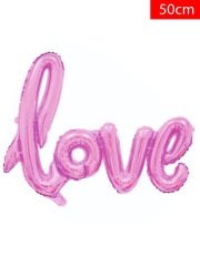 Love' Yazılı Balon 50cm - Pembe