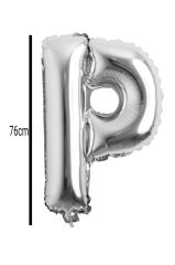 Harf Folyo Balon Gümüş 76cm P