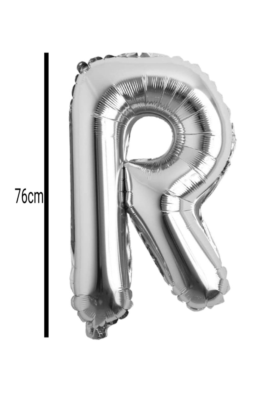 Harf Folyo Balon Gümüş 76cm R