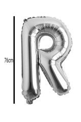 Harf Folyo Balon Gümüş 76cm R