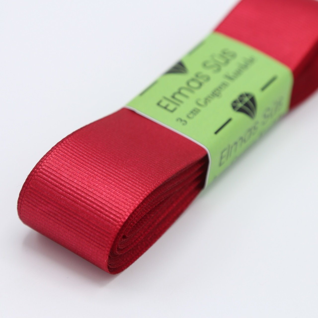 Grogren Kurdele 3cm Bordo
