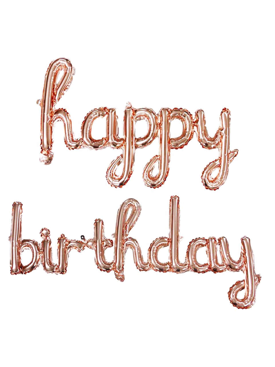 Happy Birthday' El Yazılı Set Balon  - Rose Gold