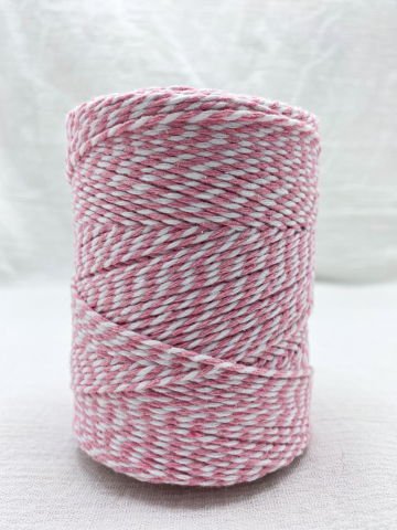 İki Renkli Paket İpi Pembe - Beyaz