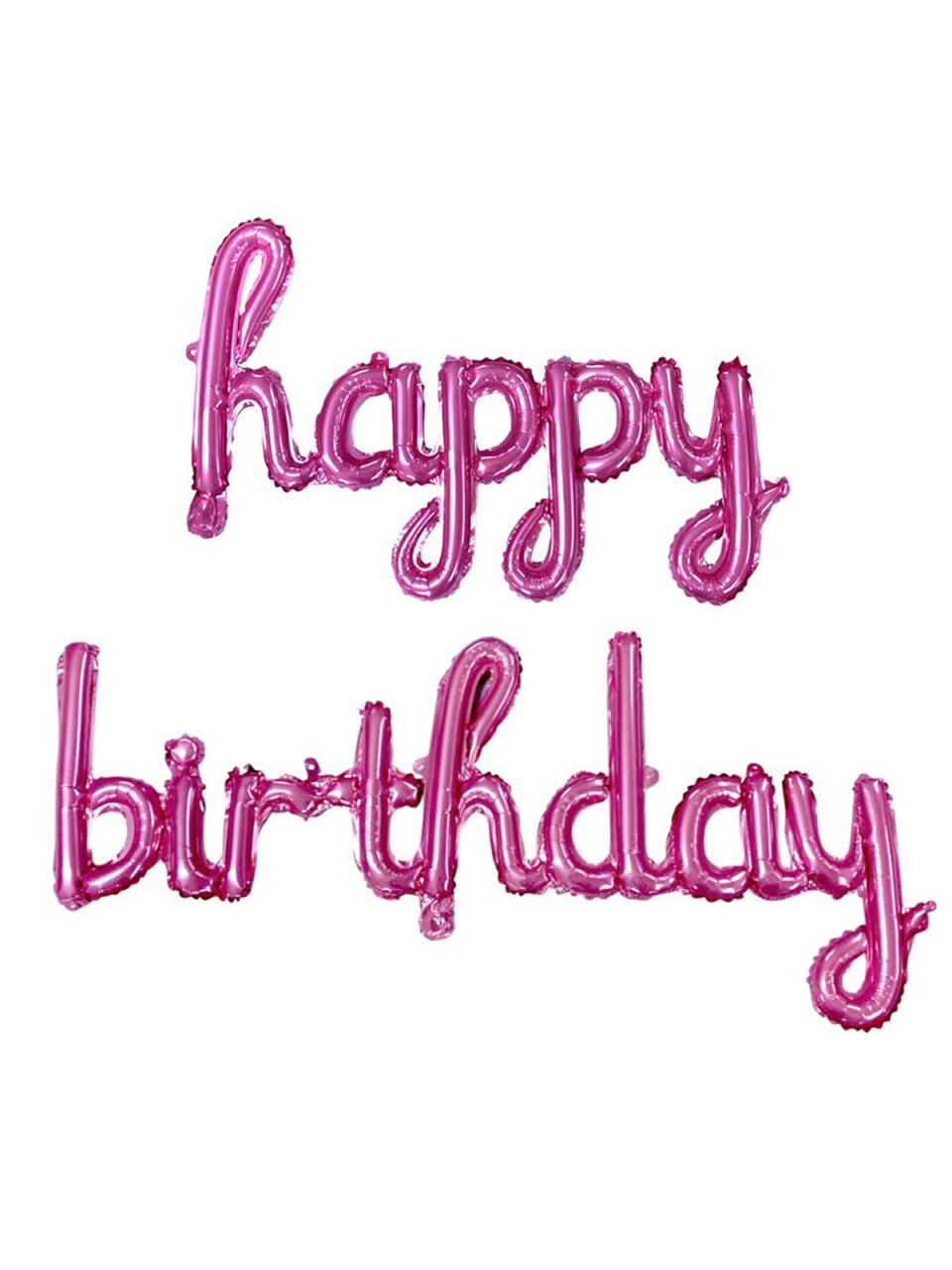 Happy Birthday' El Yazılı Set Balon  - Pembe