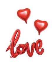 Love' Yazılı 2 Kalpli Balon 20cm