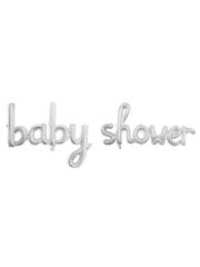 Baby Shower' El Yazılı Set Balon  - Gümüş