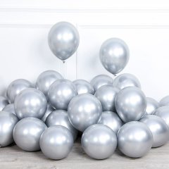 Krom Balon 30cm (50 adet) Gümüş
