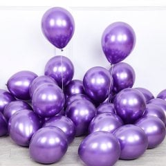 Krom Balon 30cm (50 adet) Mor