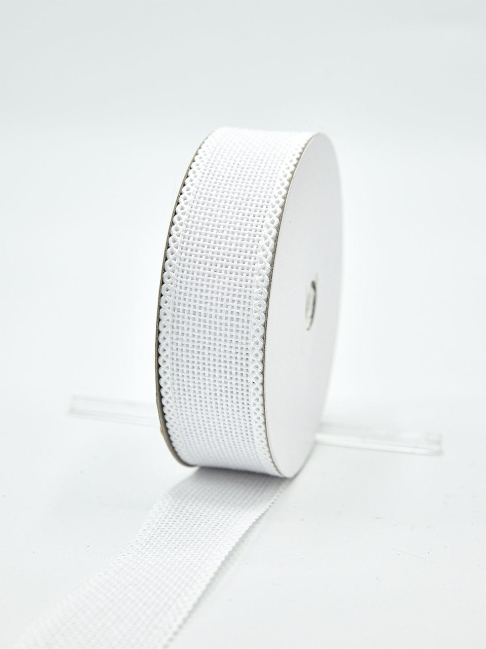 Kanaviçe Jüt Kurdele 2,5cm Beyaz