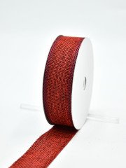 Kanaviçe Jüt Kurdele 2,5cm Bordo