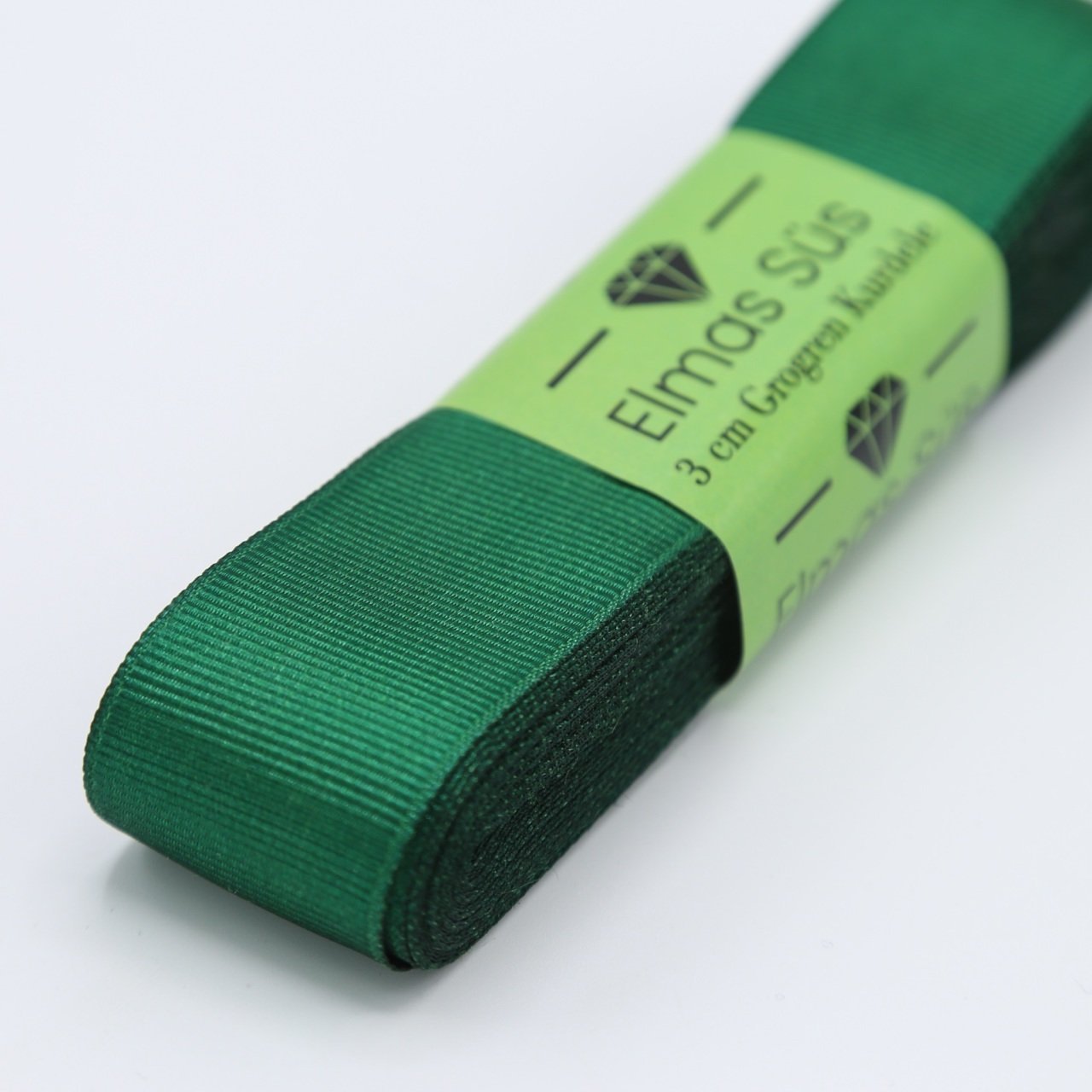 Grogren Kurdele 3cm Zümrüt Yeşili