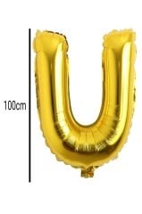 Harf Folyo Balon Altın 100cm U