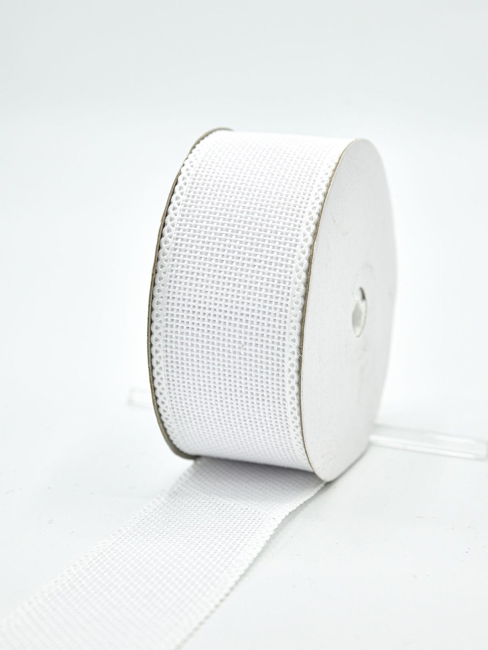 Kanaviçe Jüt Kurdele 4cm Beyaz