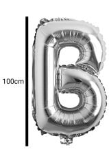 Harf Folyo Balon Gümüş 100cm B
