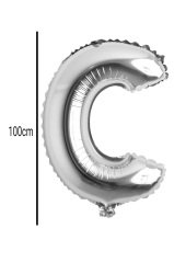 Harf Folyo Balon Gümüş 100cm C