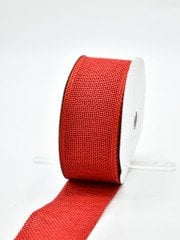 Kanaviçe Jüt Kurdele 4cm Kırmızı