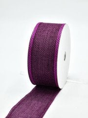 Kanaviçe Jüt Kurdele 4cm Mor